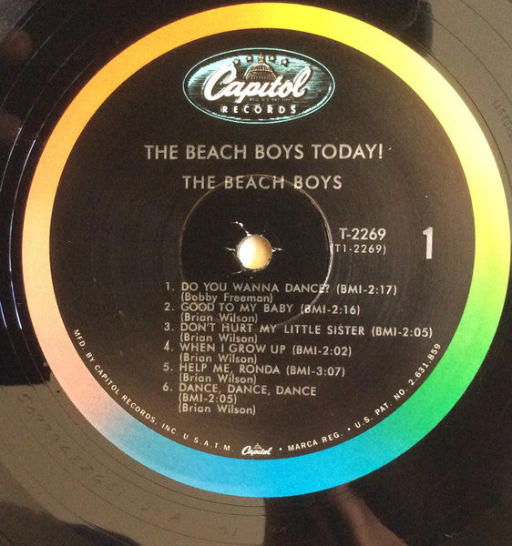 Image of Label Cover of LP - EX/EX - THE BEACH BOYS, The Beach Boys Today! (Capitol Records ; T 2269, US 2009 Reissue, Company Inner, Mono, 180 Gram Vinyl), ,  - 3226251E