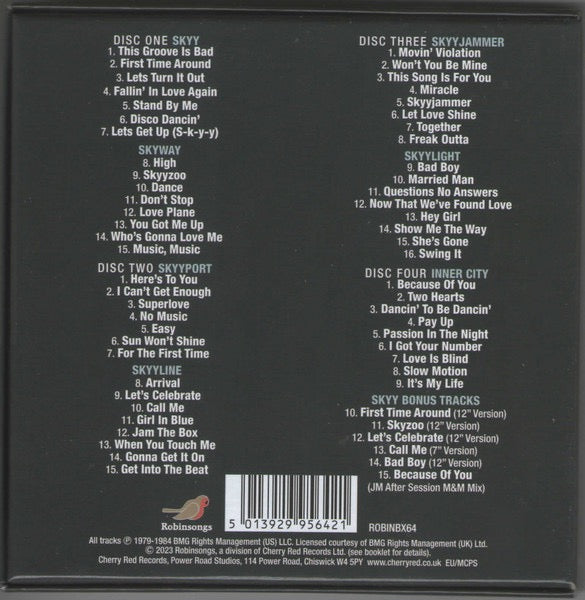 Image of Back Cover of 4xCD - M/M - SKYY, The Salsoul Albums (Robinsongs; ROBINBX64, UK 2023, Clamshell Box Set), Still SEALED In Shrinkwrap,  - 3216424C