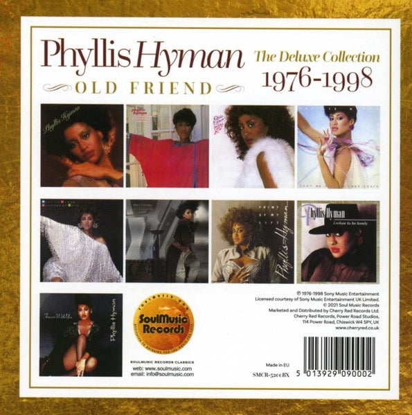 Image of Back Cover of 9xLP - M/M - PHYLLIS HYMAN, Old Friend (The Deluxe Collection 1976-1998) (SoulMusic Records; SMCR-5200BX, UK 2021, Clamshell Box Set, Inners), Still SEALED In Shrinkwrap,  - 3216488C