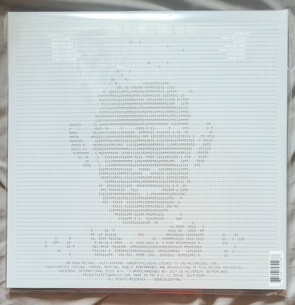 Image of Back Cover of LP - NEW/NEW - MIKE D, Thank You (Fontana; 6105498, UK 2026, Gatefold, Inner, Indies Exclusive, Purple Vinyl), , Mike D, best known from the Beastie Boys, will release his debut album Thank You on August 28, marking the first full length offering of new music from a Beastie Boys alum since 2011. Tracing its origins back to a series of zero-pressure, experimental recording sessions at Mike s home studio, the album features a dozen servings of sonically inventive post-electronic grooves