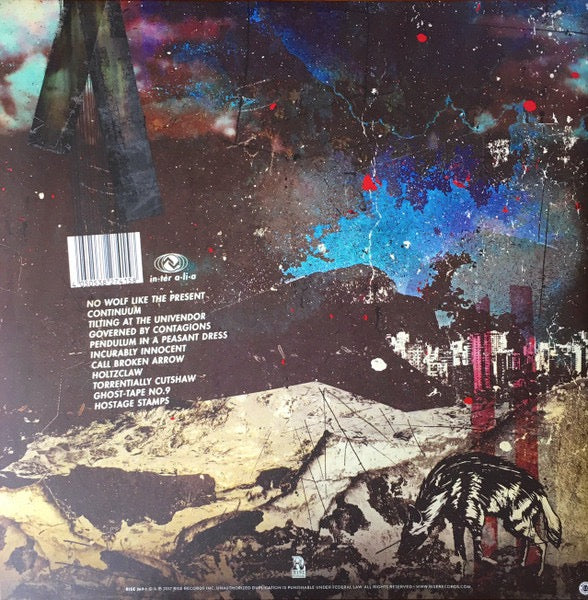 Image of Back Cover of LP - NEW/NEW - AT THE DRIVE IN, in ter a li a (Rise Records; RISE 369-1, US 2017, Gatefold, Inner, Clear/Purple splatter vinyl), ,  - 3236093E