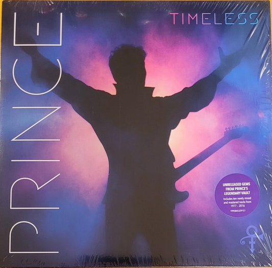 Image of Front Cover of LP - NEW/NEW - PRINCE, Timeless (Sony; 19958453291, UK 2026, Inner), , Released via 'Sony Legacy' - Timeless is a brand-new 10-track compilation featuring rare & unreleased studio recordings from Prince s legendary vault. This unprecedented album encompasses tracks spanning every phase of Prince s illustrious career, from 1977 to 2016. The project has been meticulously mastered by Grammy-nominated engineer & producer Chris James, a former Prince engineer whose notable credits include