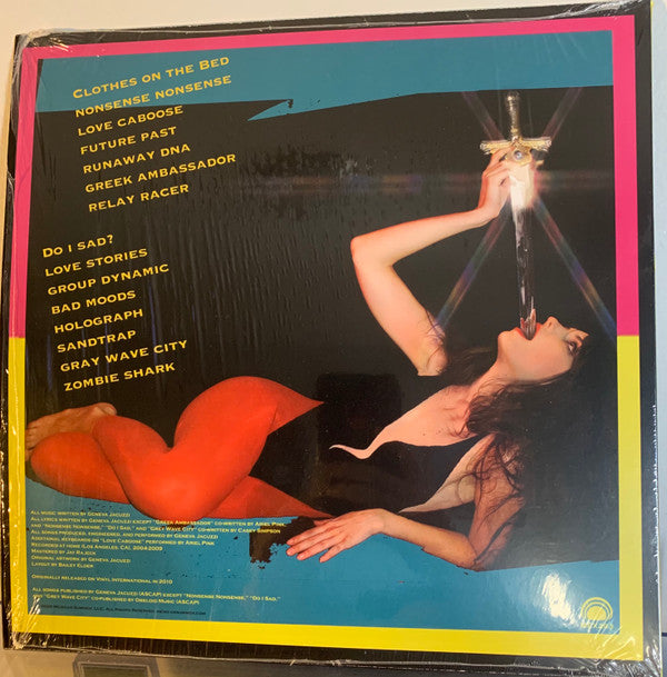Image of Back Cover of LP - VG+/EX - GENEVA JACUZZI, Lamaze (Mexican Summer ; MEX293, US 2021 Reissue, Insert), ,  - 3226431E