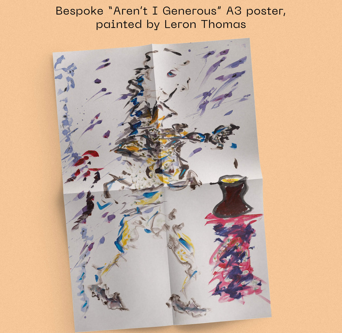 Image of Label Cover of LP - NEW/NEW - PAN AMSTERDAM, Panarama - Dinked Edition (Def Pressé; DFPR34LPD, UK 2026, Golden Goose Splatter Vinyl, Limited Pressing of 350, Dinked Edition No. 434, Bespoke A3 folded poster - “Aren’t I Generous” painted by Leron Thomas.), , Trumpeter, rapper and sonic wanderer Pan Amsterdam (aka Leron Thomas) has carved out one of the most distinctive voices operating at the intersection of jazz and hip-hop today. The Houston-born, New York-based musician and composer releases his 