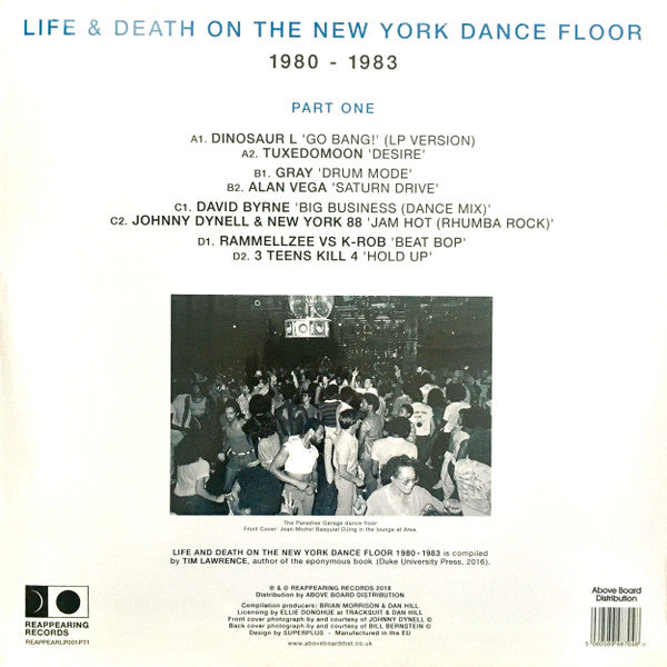 Image of Back Cover of 2xLP - VG+/VG+ - VARIOUS, Life & Death On The New York Dance Floor 1980-1983 (Part One) (Reappearing Records; REAPPEARLP001PT1, UK 2018, Insert, MPO 18 506xx matrices), Still In Opened Shrinkwrap,  - 3346005S