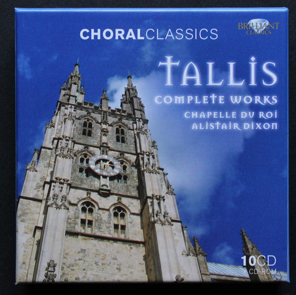 Image of Front Cover of 11xCD - VG+/VG+ - ALISTAIR DIXON, CHAPELLE DU ROI, Tallis: Complete Works (Brilliant Classics; 94268, Europe 2011 Reissue, Box Set, Booklet, 10 CDs and CRDOM), ,  - 3336010E