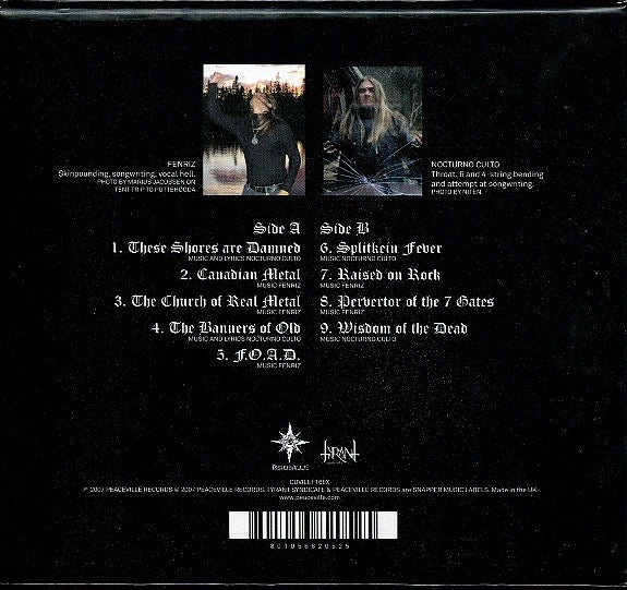 Image of Back Cover of CD - VG+/VG+ - DARKTHRONE, F.O.A.D. (Peaceville; CDVILEF168X, UK 2007, Clamshell Box Set, Booklet,Postcards Set & Poster), ,  - 3316021C