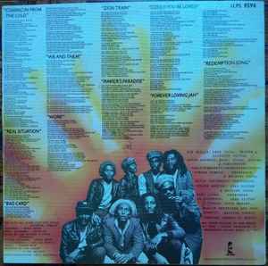 Image of Back Cover of LP - VG/VG+ - BOB MARLEY & THE WAILERS, Uprising (Island Records; ILPS 9596, UK 1980, Textured Sleeve), textured sleeve. light storage wear to sleeve,  - 2046029S