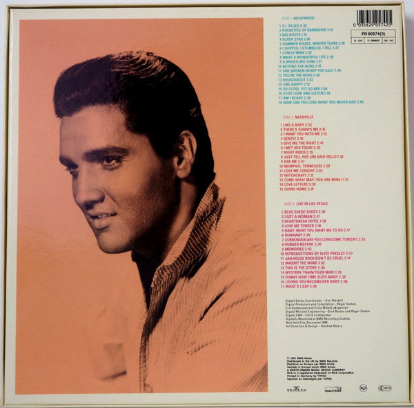 Image of Back Cover of 3xCD - VG+/VG+ - ELVIS PREESLEY, Collectors Gold (RCA; PD 90574(3), UK & Europe 1991, Box Set, Insert), ,  - 3336021E