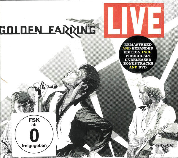 Image of Front Cover of 3xCD - EX/M - GOLDEN EARRING, Live (Remastered & Expanded) (Red Bullet; RB 66.360, Netherlands 2022, Quadruple Digipak, 2CDs & DVD), Sealed with Hype Sticker,  - 3336024E