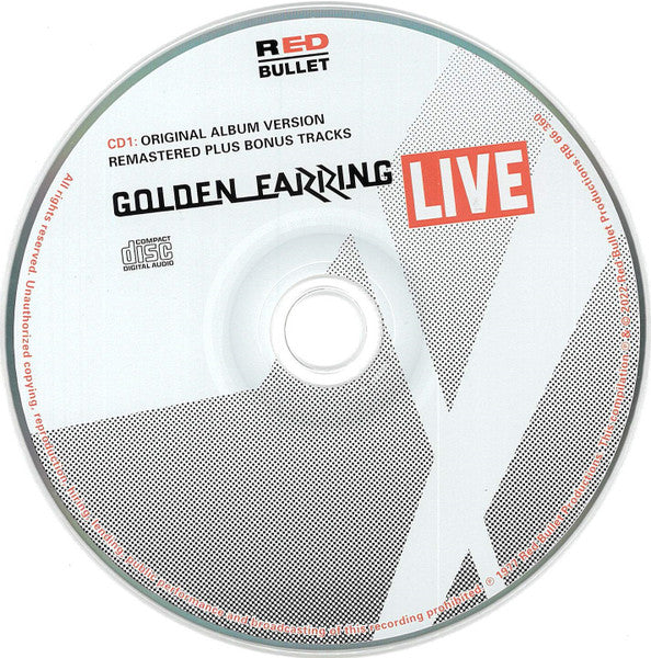 Image of Label Cover of 3xCD - EX/M - GOLDEN EARRING, Live (Remastered & Expanded) (Red Bullet; RB 66.360, Netherlands 2022, Quadruple Digipak, 2CDs & DVD), Sealed with Hype Sticker,  - 3336024E