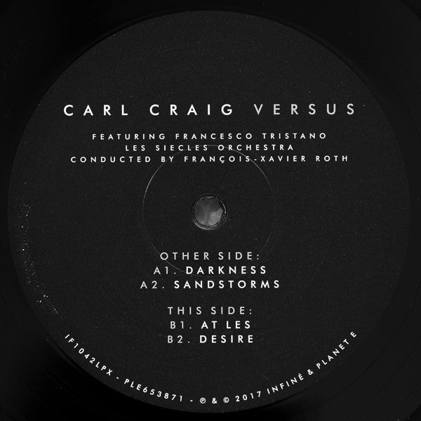 Image of Label Cover of 3xLP - VG+/VG+ - CARL CRAIG, Versus (Infin ; IF 1042LPX, France 2017, Gatefold, 3 Inners, Ltd to 1000), Still In Opened Shrinkwrap With Hype Sticker,  - 3346015S