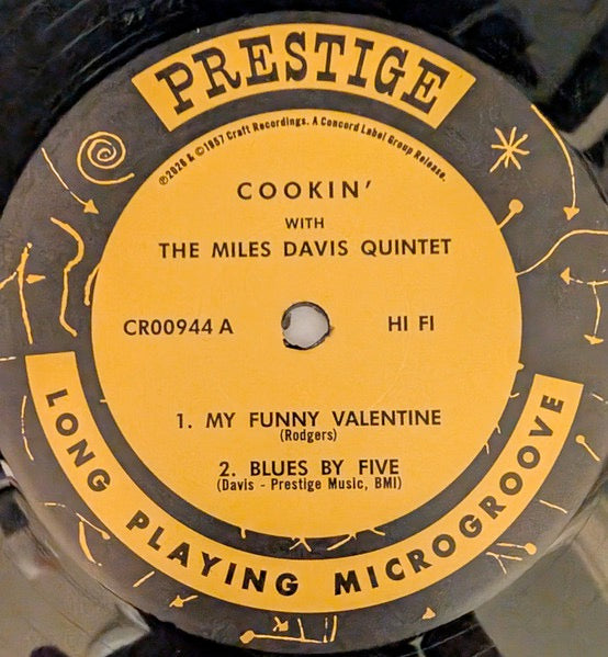 Image of Label Cover of LP - NEW/NEW - THE MILES DAVIS QUINTET, Cookin' With The Miles Davis Quintet (Craft Recordings; 7273572, UK 2026 Reissue, With Obi Strip, 180g Black Vinyl), , Original Jazz Classics celebrates Miles Davis  centennial with the release of Cookin' with the Miles Davis Quintet. Originally released on Prestige in 1957 and one of four albums recorded during sessions at Van Gelder studios, Cookin  features Davis alongside John Coltrane, Paul Chambers, Red Garland and Philly Joe Jones. This 