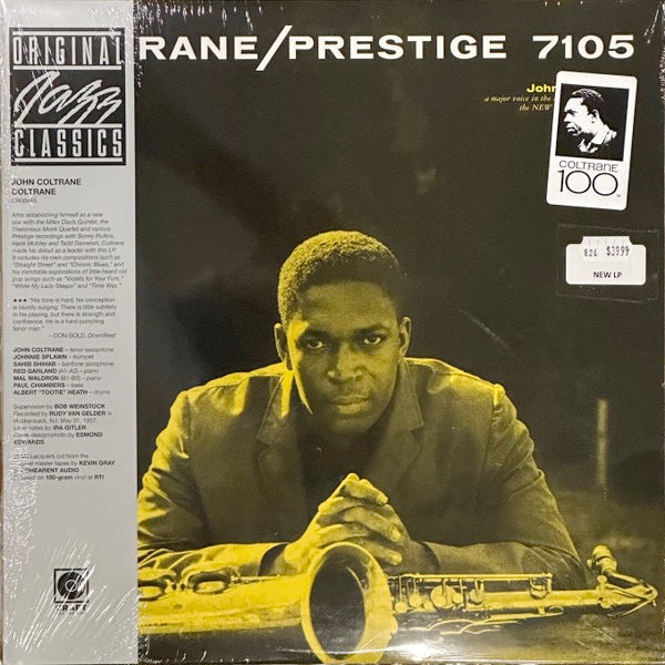 Image of Front Cover of LP - NEW/NEW - JOHN COLTRANE, Coltrane (Craft Recordings; 7273834, UK 2026 Reissue, With Obi Strip, 180g Black Vinyl), , Original Jazz Classics celebrates John Coltrane s centennial with this release of the mono edition of Coltrane. Originally released on Prestige in 1957 the album features Coltrane alongside Johnnie Splawn, Sahib Shihab, Red Garland, Mal Waldron, Paul Chambers, and Albert  Tootie  Heath. This new edition of the album is released on 180-gram vinyl pressed at RTI with