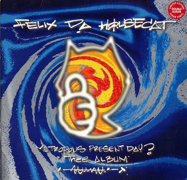 Image of Front Cover of 2xLP - VG+/VG+ - FELIX DA HOUSECAT, Metropolis Present Day? "Thee Album" (Radikal Fear; FEAR 011 DLP, Belgium 1995, Embossed Sleeve, Limited Edition, Clear vinyl), ,  - 3326064E