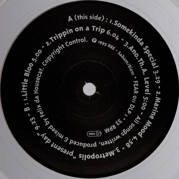 Image of Label Cover of 2xLP - VG+/VG+ - FELIX DA HOUSECAT, Metropolis Present Day? "Thee Album" (Radikal Fear; FEAR 011 DLP, Belgium 1995, Embossed Sleeve, Limited Edition, Clear vinyl), ,  - 3326064E