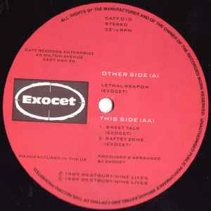 Image of Front Cover of LP - /VG+ - EXOCET, Lethal Weapon (Catt Records ; CATT 010, UK 1989, Plain Sleeve), no picture sleeve,  - 3346106S
