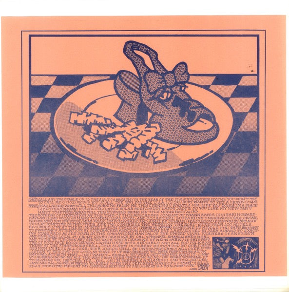 Image of Back Cover of LP - VG/G+ - FRANK ZAPPA AND THE MOTHERS OF INVENTION, Safe Muffinz (The Amazing Kornyfone Record Label; TAKRL1929, US 1974, Pasted Print On Plain Sleeve, Unofficial), Sleeve is worn & has two splits.,  - 3316065C