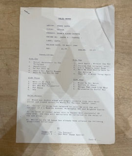 Image of Back Cover of 2xLP - VG/VG - FRANK ZAPPA, Guitar (, UK 1988, White Label Test Pressing, Pasted Print On Plain Sleeve, Two Page Promo Insert), LP1 Good+ / LP2 VG+. Sleeve is worn & creased.,  - 3316150C