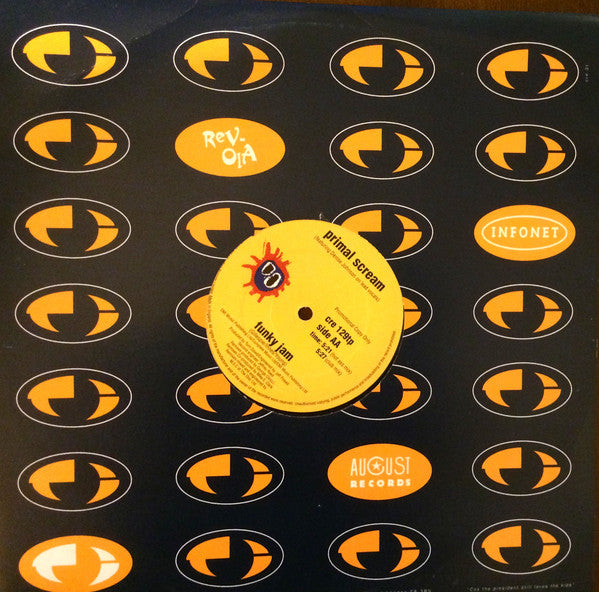 Image of Front Cover of 12" - VG/VG - PRIMAL SCREAM, Rocks / Funky Jam (Creation Records; cre 129tp, UK 1994, Promo, Company Sleeve), Hairline marks ,  - 3316079C