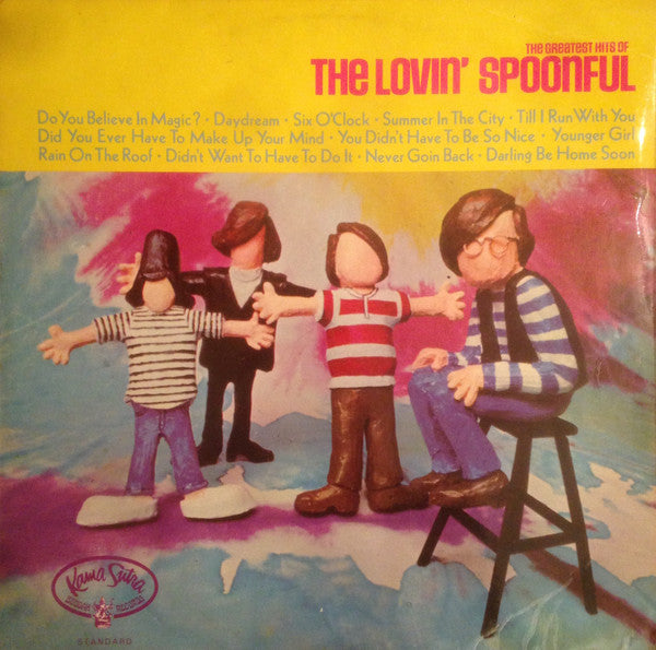 Image of Front Cover of LP - VG/VG - THE LOVIN' SPOONFUL, The Greatest Hits Of The Lovin' Spoonful (Kama Sutra Yellow Labels With Made In England & Stereo Right Aligned; 2361 002, UK 1970, Laminated Front E.J. Day Sleeve), ,  - 3316080C