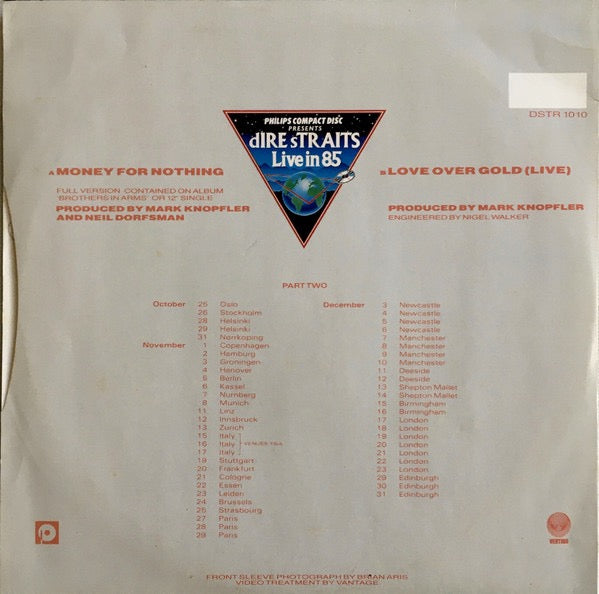 Image of Back Cover of 10" - VG/VG - DIRE STRAITS, Money For Nothing (Vertigo; DSTR 1010, UK 1985), ,  - 3316153C