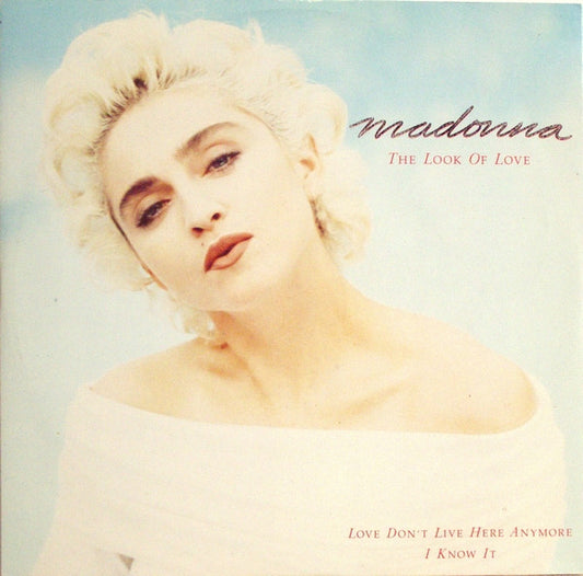 Image of Front Cover of 12" - VG/VG - MADONNA, The Look Of Love (Sire; W8115T, UK 1987, Picture Sleeve, MT DAMONT Runouts), Strong VG,  - 3316117C