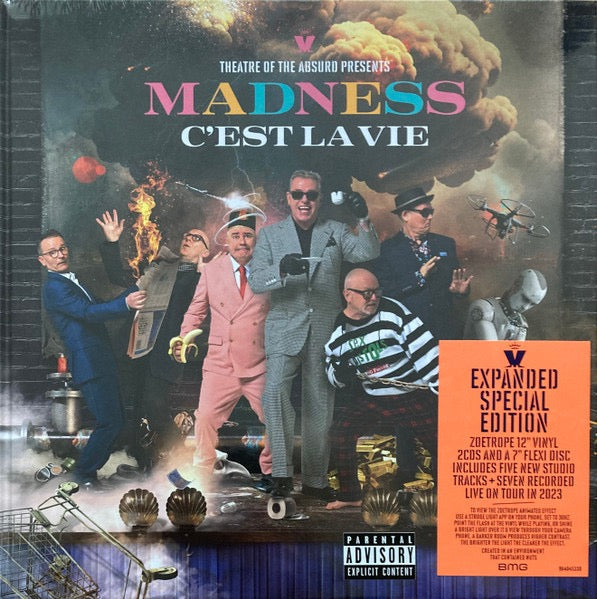 Image of Front Cover of LP - NEW/NEW - MADNESS, Theatre Of The Absurd Presents C est La Vie (Expanded Special Edition) (BMG; 964045330, Worldwide 2024, , Book Sleeve, Zoetrope Vinyl, Picture Disc, Flexi-disc, 7", Single Sided, 2 x CD, Limited Edition), ,  - 3136100E