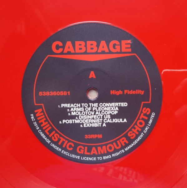 Image of Label Cover of LP - NEW/NEW - CABBAGE, Nihilistic Glamour Shots (Infectious Music; 538360581, UK 2018, , Limited Edition, Red Vinyl), ,  - 3336031E