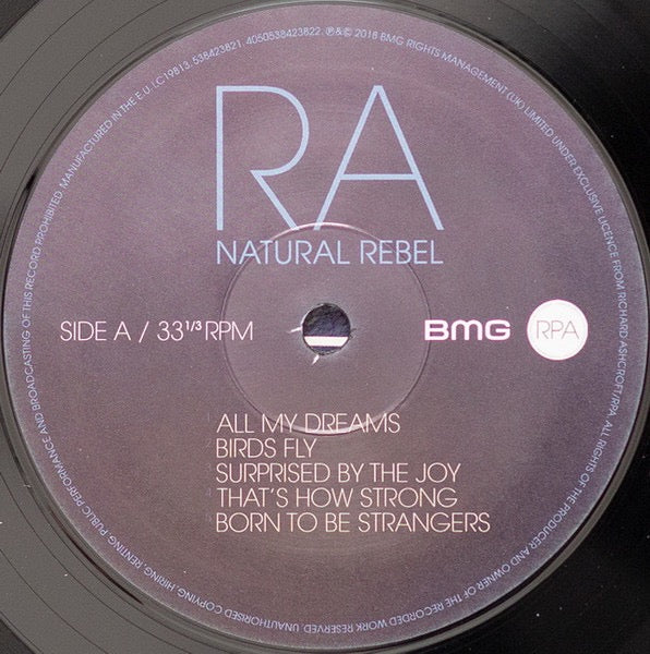 Image of Label Cover of LP - NEW/NEW - RICHARD ASHCROFT, Natural Rebel (BMG; 538423822, Europe 2018, Inner, 180g Vinyl, The Verve), ,  - 3336035E