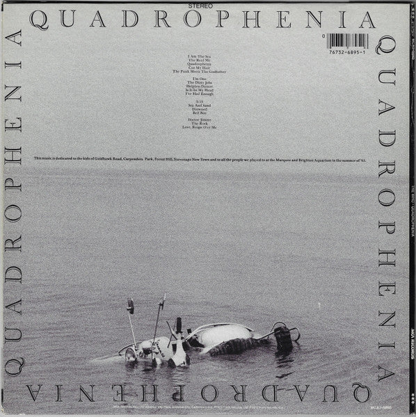 Image of Back Cover of 2xLP - VG+/EX - THE WHO, Quadrophenia (MCA Records ; MCA2-6895, US 1980 Reissue, Gatefold, Booklet, Pinckneyville Pressing), ,  - 3326103E