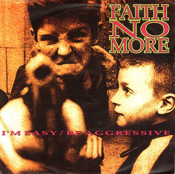 Image of Front Cover of 7" - VG+/VG - FAITH NO MORE, I'm Easy / Be Aggressive (Slash; LASH 44, UK 1992, Picture Sleeve, Translucent  Red Vinyl), ,  - 3316191C