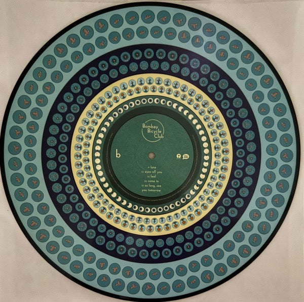 Image of Back Cover of LP - VG+/EX - BOMBAY BICYCLE CLUB, So Long, See You Tomorrow (Island Records; 6588940, Worldwide 2024 Reissue, Stickered Plastic Sleeve, A5 Signed Art Print, 10th Anniversary Limited Edition of 1,500 Zoetrop Picture Disc), With signed print,  - 3316222C
