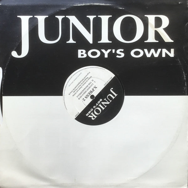 Image of Front Cover of 12" - VG/G+ - X-PRESS 2, London X-Press (Junior Boy's Own; JBO-12, UK 1993, Die Cut Company Sleeve), Disc is mildly warped, plays well but is visually noticable.,  - 3316242C