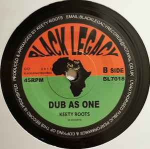 Image of Back Cover of 7" - /EX - DIXEY PEACH / KEETY ROOTS, Stand As One / Dub As One (Black Legacy; BL7018, UK 2017), ,  - 3356038S