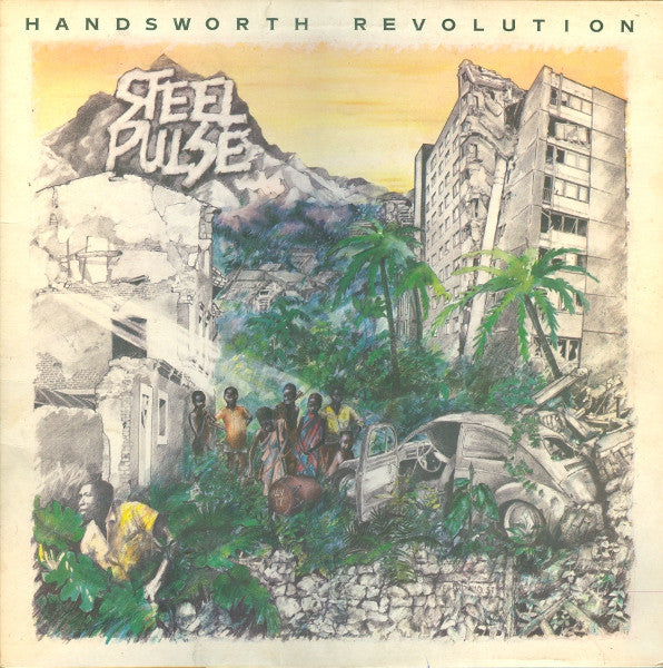 Image of Front Cover of 4644091S: LP - STEEL PULSE, Handsworth Revolution (Island Records (Blue - Night and Day); ILPS 9502, UK 1978, Gatefold, Company Inner)   VG/VG