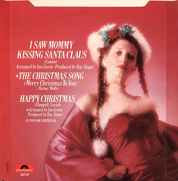 Image of Back Cover of 7" - VG/VG - LENE LOVICH, I Saw Mommy Kissing Santa Claus (Polydor; 2058 812, UK 1976, Picture Sleeve), Sleeve worn & creased.,  - 3316208C