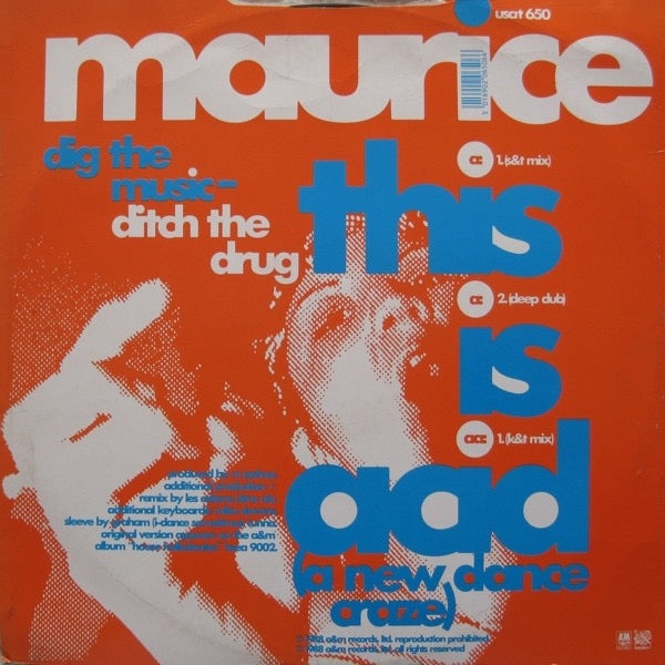Image of Back Cover of 12" - VG/VG - MAURICE, This Is Acid (A New Dance Craze) (Breakout; USAT 650, UK 1988, Picture Sleeve), ,  - 3316251C