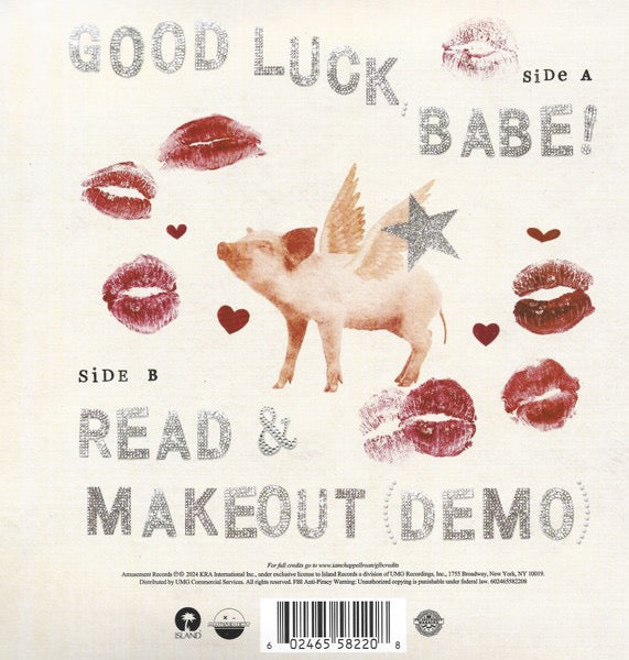Image of Back Cover of 7" - VG+/VG+ - CHAPPELL ROAN, Good Luck, Babe! (Island Records; 602465582208, US 2024, Red Vinyl), ,  - 3316291C