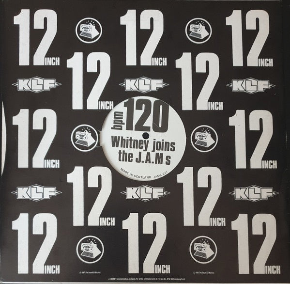 Image of Back Cover of 12" - VG+/VG+ - J.A.M S, Whitney Joins The J.A.M s (KLF Communications; JAMS 24T, UK 1987, Die Cut Company Sleeve), ,  - 3316253C
