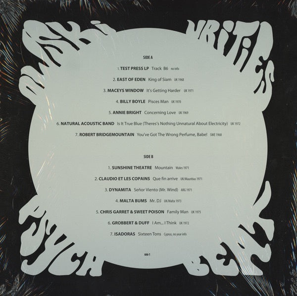 Image of Back Cover of LP - VG+/EX - VARIOUS, Owski Urities (Psych Beat) (Owski; 666-1, Spain 2010, Insert, Unofficial Compilation), Opened Instore, Shrinkwrap a little torn,  - 3316234C