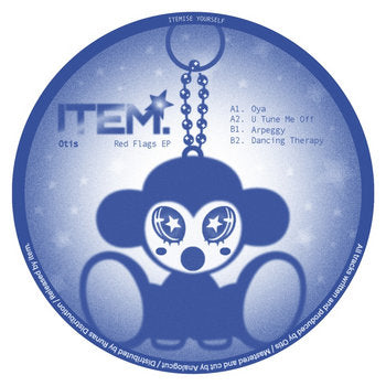 Image of Front Cover of 12" EP - /VG+ - OTIS, Red Flags EP (item.; ITEM01, UK 2025), , A1	OyaA2	U Tune Me OffB1	ArpeggyB2	Dancing Therapy - 3316347C