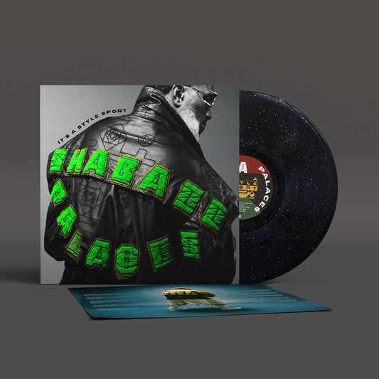 Image of Back Cover of LP - NEW/NEW - SHABAZZ PALACE, It's A Style Sport (Sub Pop; SP1715X, UK 2026, Loser Edition Sparkle Starlight Edition), , "shmael Butler returns as Shabazz Palaces with It’s a Style Sport. It’s a Style Sport stays true to Shabazz Palaces' form in its daring show of experimental hip-hop and free-form poetry, while revealing a more reflective and upfront side of the Seattle musician. It’s a Style Sport finds Butler compiling what he’s learned from his storied career into a playful, shim