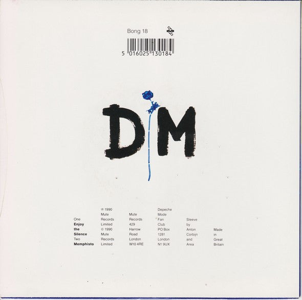 Image of Back Cover of 7" - VG/VG - DEPECHE MODE, Enjoy The Silence (Mute; Bong 18, UK 1990, Picture Sleeve, MPO Pressing (MPO Not Crossed Out)), ,  - 3316323C