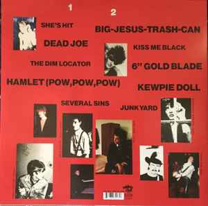 Image of Back Cover of LP - VG/VG+ - THE BIRTHDAY PARTY, Junkyard (4AD; CAD 3223, UK & Europe 2012 Reissue, NO Stickered Plastic Sleeve, Inner, 180 Gram Vinyl, With 7" & CD), Light marks on CD, small top edge seam split, NO clear plastic outer sleeve,  - 3346120S