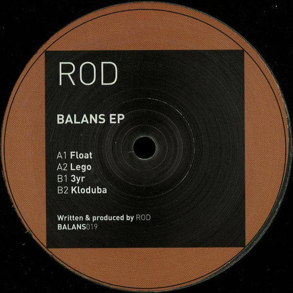 Image of Front Cover of 12" - /VG+ - ROD, Balans EP (Balans Records; BALANS019, Netherlands 2016), , A1	FloatA2	LegoB1	3yrB2	Kloduba - 3316349C