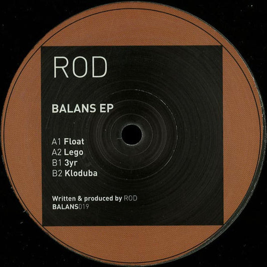 Image of Front Cover of 12" - /VG+ - ROD, Balans EP (Balans Records; BALANS019, Netherlands 2016), , A1	FloatA2	LegoB1	3yrB2	Kloduba - 3316349C