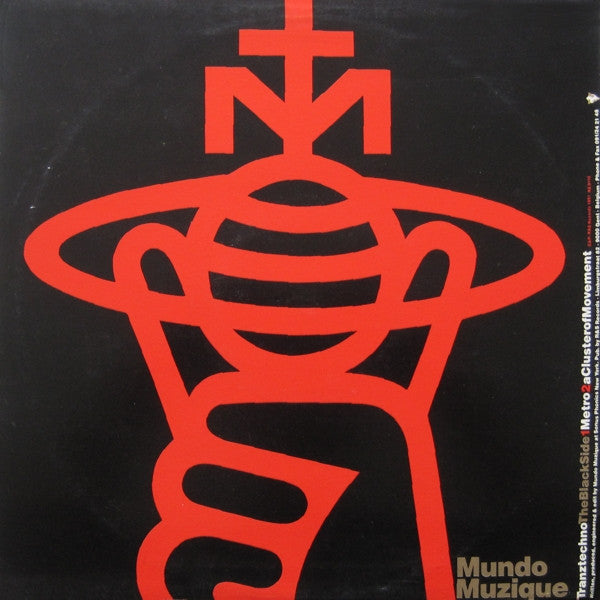 Image of Back Cover of 12" EP - VG/VG - MUNDO MUZIQUE, Tranztechno EP Vol. 1 (R & S Records; RS 9110, Belgium 1991, Picture Sleeve), Strong VG, A1 Metro 5:08A2 A Cluster Of Movement 4:14B1 Enemy Missile 4:24B2 Acid Pandemonium 3:26 - 3346204S