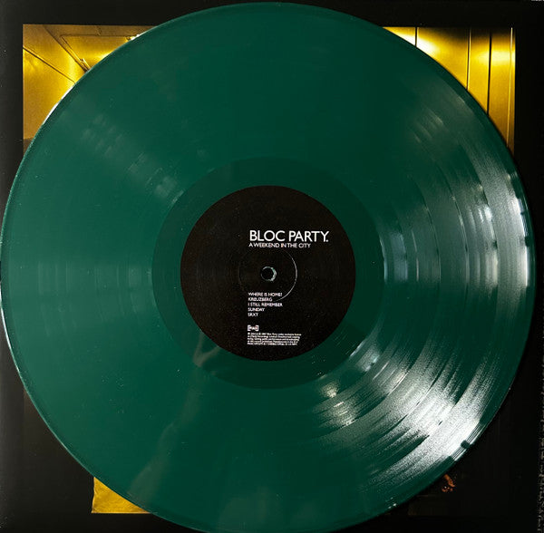 Image of Back Cover of LP - NEW/NEW - BLOC PARTY, A Weekend In The City (PIAS; PIASC1092LPX, Worldwide 2024 Reissue, Dark Green Vinyl), ,  - 3336154E