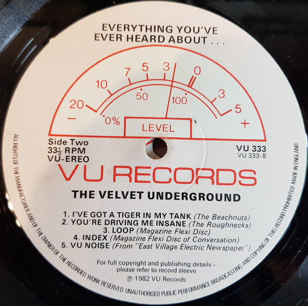 Image of Label Cover of 3xLP - VG+/VG+ - THE VELVET UNDERGROUND, Everything You've Ever Heard About....... (VU Records; VU 333, UK 1982, Box Set, Insert, Unofficial), ,  - 3326224E